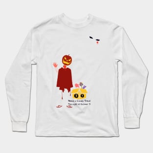 Pumpkin Head Candy Treats Long Sleeve T-Shirt